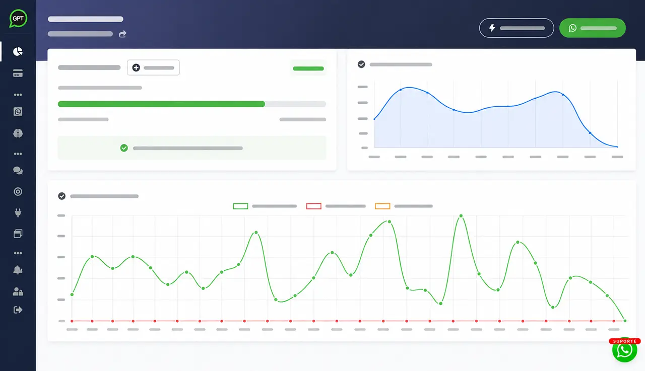 Dashboard für Metriken und Automatisierungen von Whatsplaid